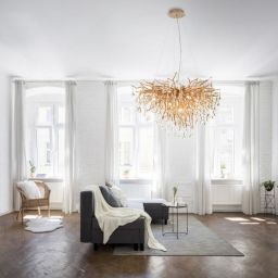 Paul Neuhaus Icicle lampa wisząca 10x40W mosiądz postarzany 2192-11