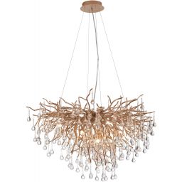 Paul Neuhaus Icicle lampa wisząca 10x40W mosiądz postarzany 2192-11