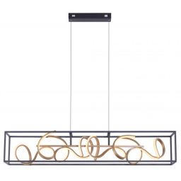 Paul Neuhaus Selina lampa wisząca 4x10,2W LED czarna/złota 2416-18