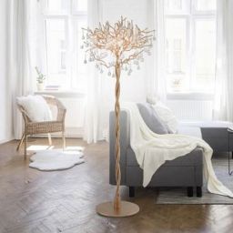 Paul Neuhaus Icicle lampa stojąca 5x40W mosiądz postarzany 232-11