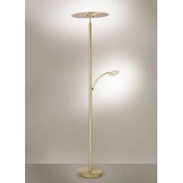 Paul Neuhaus Artur lampa stojąca 2x21W/1x6W mosiądz mat 673-60