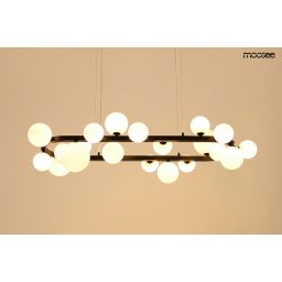 Moosee Alure Oval lampa wisząca 20x5 W biała-czarna MSE1501100550
