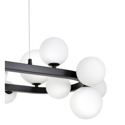 Moosee Alure Oval lampa wisząca 20x5 W biała-czarna MSE1501100550