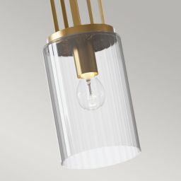Quintiesse Kimrose lampa wisząca 1x40 W szczotkowany naturalny mosiądz QN-KIMROSE-MP-BNB