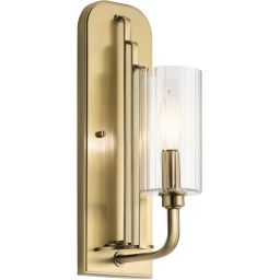 Quintiesse Kimrose kinkiet 1x40 W szczotkowany naturalny mosiądz QN-KIMROSE1-BNB