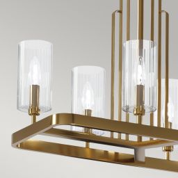 Quintiesse Kimrose lampa wisząca 10x40 W szczotkowany naturalny mosiądz QN-KIMROSE10-BNB
