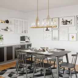 Quintiesse Kimrose lampa wisząca 10x40 W szczotkowany naturalny mosiądz QN-KIMROSE10-BNB