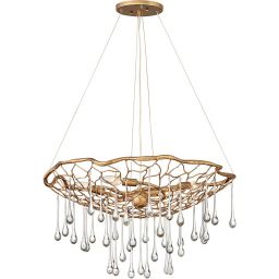 Quintiesse Laguna lampa wisząca 4x40 W oksydowany złoty QN-LAGUNA-4P