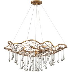 Quintiesse Laguna lampa wisząca 6x40 W oksydowany złoty QN-LAGUNA-6P