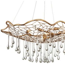 Quintiesse Laguna lampa wisząca 6x40 W oksydowany złoty QN-LAGUNA-6P