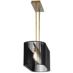 Quintiesse Linara lampa wisząca 5x60 W czarna-mosiądz QN-LINARA-ISLE-BK
