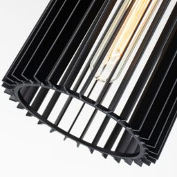 Quintiesse Linara lampa wisząca 1x60 W czarna-mosiądz QN-LINARA-P-BK