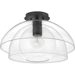 Quintiesse Lotus lampa wisząca 1x60 W czarna-przezroczysta QN-LOTUS-P-BLK