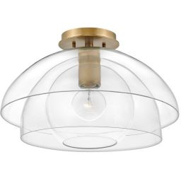 Quintiesse Lotus lampa wisząca 1x60 W stary mosiądz-przezroczysta QN-LOTUS-P-HBR