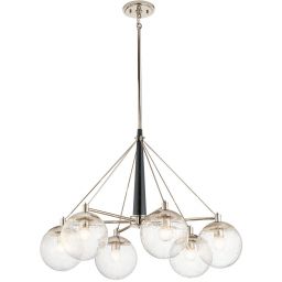 Quintiesse Marilyn lampa wisząca 6x60 W polerowany nikiel QN-MARILYN6