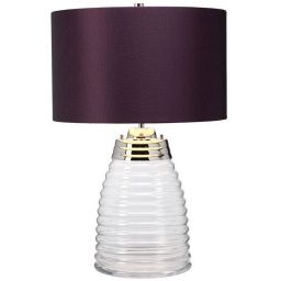 Quintiesse Milne lampa stołowa 1x60 W 1x7 W LED fioletowa QN-MILNE-TL-AUB