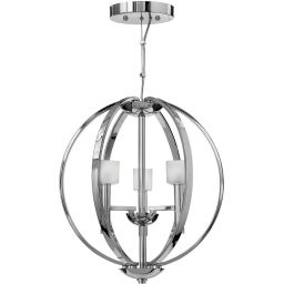 Quintiesse Mondo lampa wisząca 3x3 W polerowany chrom/biały QN-MONDO3