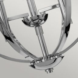 Quintiesse Mondo lampa wisząca 3x3 W polerowany chrom/biały QN-MONDO3