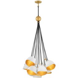 Quintiesse Nula lampa wisząca 15x40 W biała-złota QN-NULA-15P