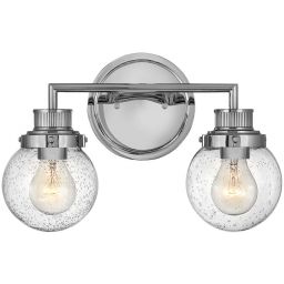 Quintiesse Poppy kinkiet 2x60 W polerowany chrom-przezroczysty QN-POPPY2-PC-BATH