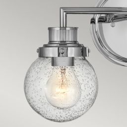 Quintiesse Poppy kinkiet 2x60 W polerowany chrom-przezroczysty QN-POPPY2-PC-BATH