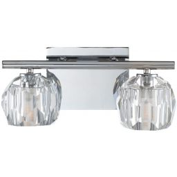 Quintiesse Regalia kinkiet zewnętrzny 2x3 W polerowany chrom/przezroczysty QN-REGALIA2-PC-BATH