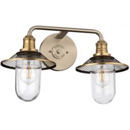 Quintiesse Rigby kinkiet 2x40 W stary mosiądz-przezroczysty-nikiel QN-RIGBY2-BATH-AN