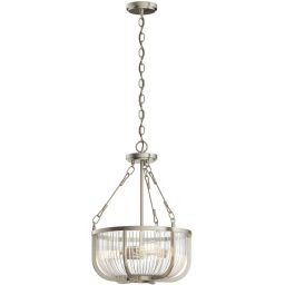 Quintiesse Roux lampa wisząca 3x60 W szczotkowany nikiel QN-ROUX3-BN