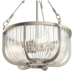 Quintiesse Roux lampa wisząca 3x60 W szczotkowany nikiel QN-ROUX3-BN