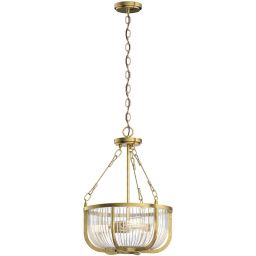 Quintiesse Roux lampa wisząca 3x60 W naturalny mosiądz QN-ROUX3-NBR