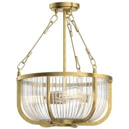 Quintiesse Roux lampa wisząca 3x60 W naturalny mosiądz QN-ROUX3-NBR