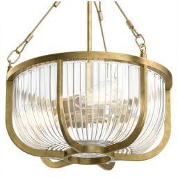 Quintiesse Roux lampa wisząca 3x60 W naturalny mosiądz QN-ROUX3-NBR