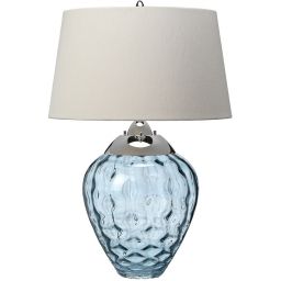 Quintiesse Samara lampa stołowa 1x60 W 1x7 W LED polerowany nikiel/ciemnoszary/jasnoniebieski QN-SAMARA-TL-BLU