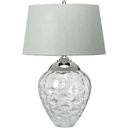 Quintiesse Samara lampa stołowa 1x60 W 1x7 W LED polerowany nikiel/jasnoniebieski/przejrzysty QN-SAMARA-TL-CLR