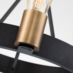 Quintiesse Silas lampa wisząca 3x60 W postarzany cynk/stary mosiądz QN-SILAS-3P-DZ