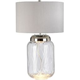 Quintiesse Sola lampa stołowa 1x60 W 1x9 W LED polerowany nikiel/przezroczysta/srebrna QN-SOLA-TL-L