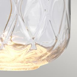 Quintiesse Sola lampa stołowa 1x60 W 1x9 W LED polerowany nikiel/przezroczysta/niebieska QN-SOLA-TL-L-BLU