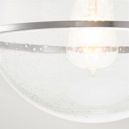 Quintiesse Somerset lampa podsufitowa 1x60 W przezroczysta-szczotkowany nikiel QN-SOMERSET-F-C-BN