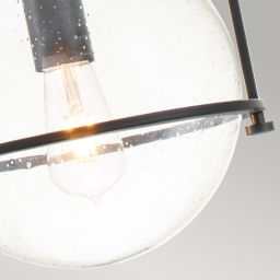 Quintiesse Somerset lampa wisząca 1x60 W czarna-przezroczysta QN-SOMERSET-P-C-BK