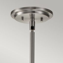 Quintiesse Somerset lampa wisząca 1x60 W przezroczysta-szczotkowany nikiel QN-SOMERSET-P-C-BN