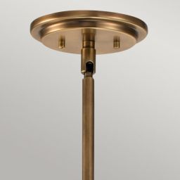 Quintiesse Somerset lampa wisząca 1x60 W stary mosiądz-przezroczysta QN-SOMERSET-P-C-HB