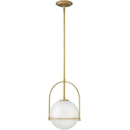 Quintiesse Somerset lampa wisząca 1x60 W stary mosiądz-mleczna QN-SOMERSET-P-O-HB