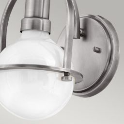 Quintiesse Somerset kinkiet 1x60 W szczotkowany nikiel/mleczny QN-SOMERSET1-BN