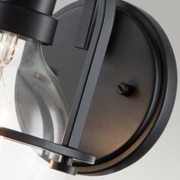 Quintiesse Somerset kinkiet 1x60 W czarny-przezroczysty QN-SOMERSET1-C-BK