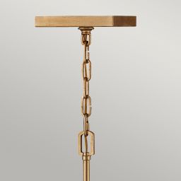 Quintiesse Stinson lampa wisząca 4x60 W czarna-postarzany mosiądz QN-STINSON-4P-L-DBR