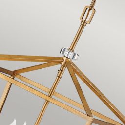 Quintiesse Stinson lampa wisząca 4x60 W czarna-postarzany mosiądz QN-STINSON-4P-L-DBR