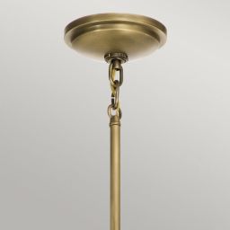 Quintiesse Tollis lampa wisząca 1x40 W biała-naturalny mosiądz QN-TOLLIS-MP-NBR