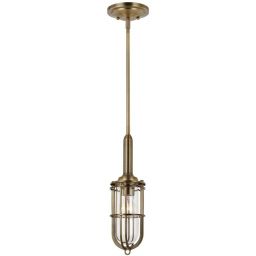Quintiesse Urban Restoration lampa wisząca 1x60 W antyczny ciemny mosiądz-przezroczysta QN-URBANREST-MP
