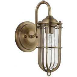 Quintiesse Urban Restoration kinkiet 1x60 W antyczny ciemny mosiądz-przezroczysty QN-URBANREST1