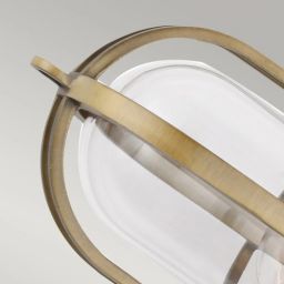 Quintiesse Urban Restoration kinkiet 2x60 W antyczny ciemny mosiądz-przezroczysty QN-URBANREST2